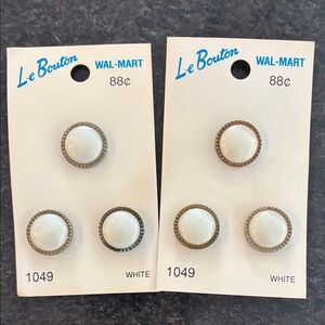 Vintage Le Bouton White Button Set